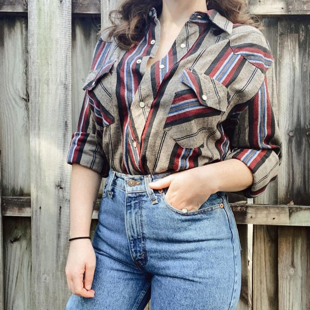 Vintage Western Wrangler Button Up